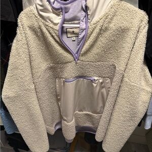 Tuckernuck Lavender and Cream Sherpa Pullover
